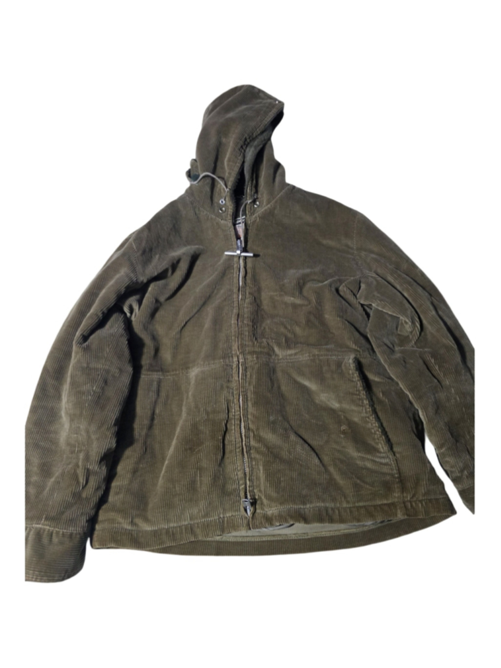 Men's Mighty-Mac Corduroy Hooded Jacket Olive XXL